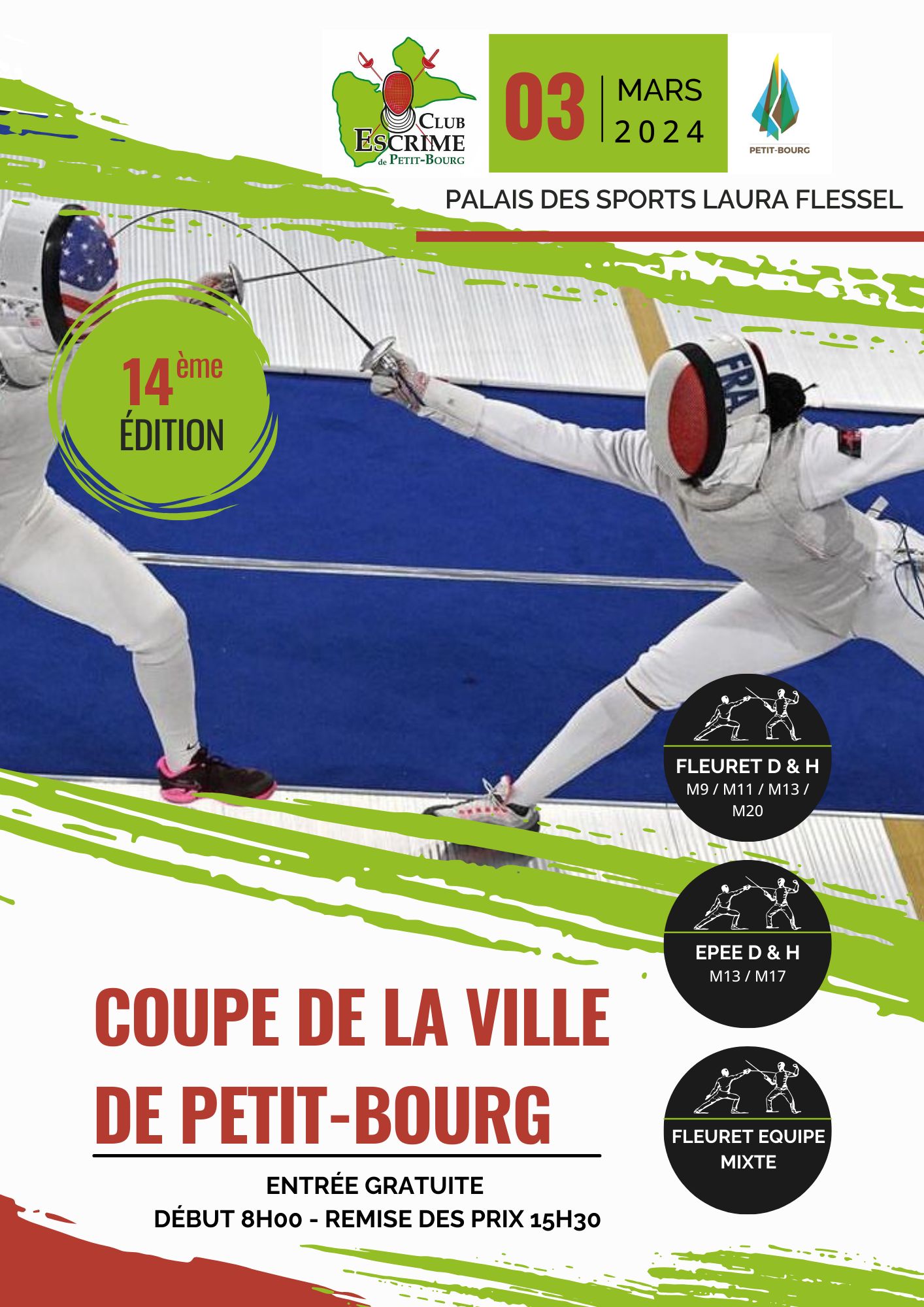 14ème édition de la" Coupe d'Escrime de la Ville de Petit-Bourg »