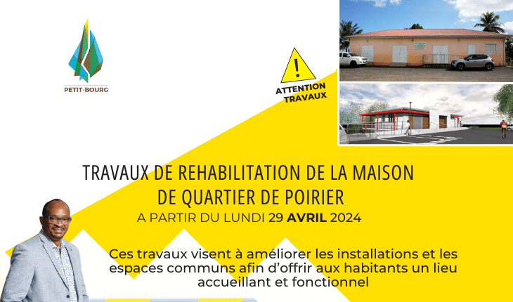 Travaux de réhabilitation de la Maison de Quartier de Poirier