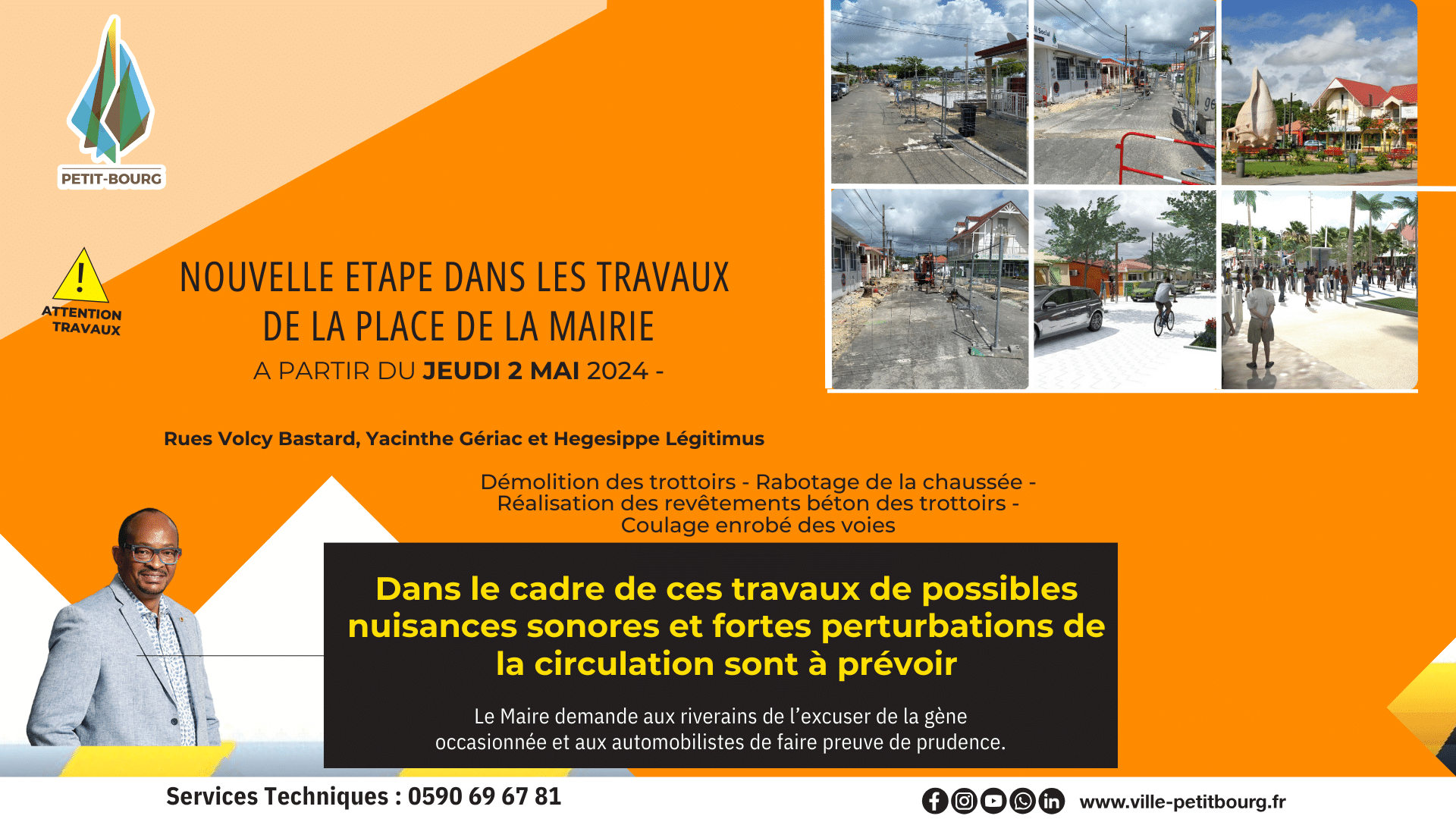 Nouvelle étape dans les travaux de la Place de la Mairie