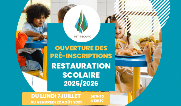 Pré-inscription restauration scolaire 2025 – 2026