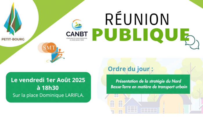 Réunion publique sur les transports à Petit-Bourg !