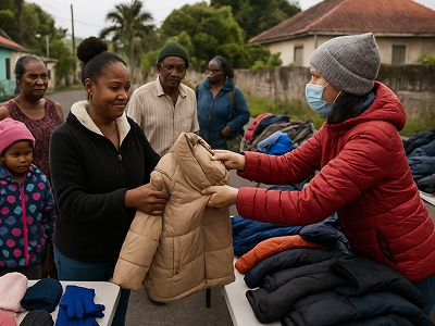 Distribution de tenues hivernales