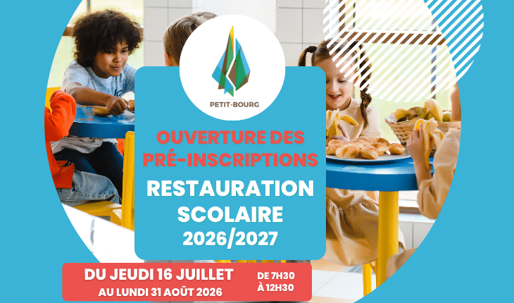 Pré-inscription restauration scolaire 2026 – 2027